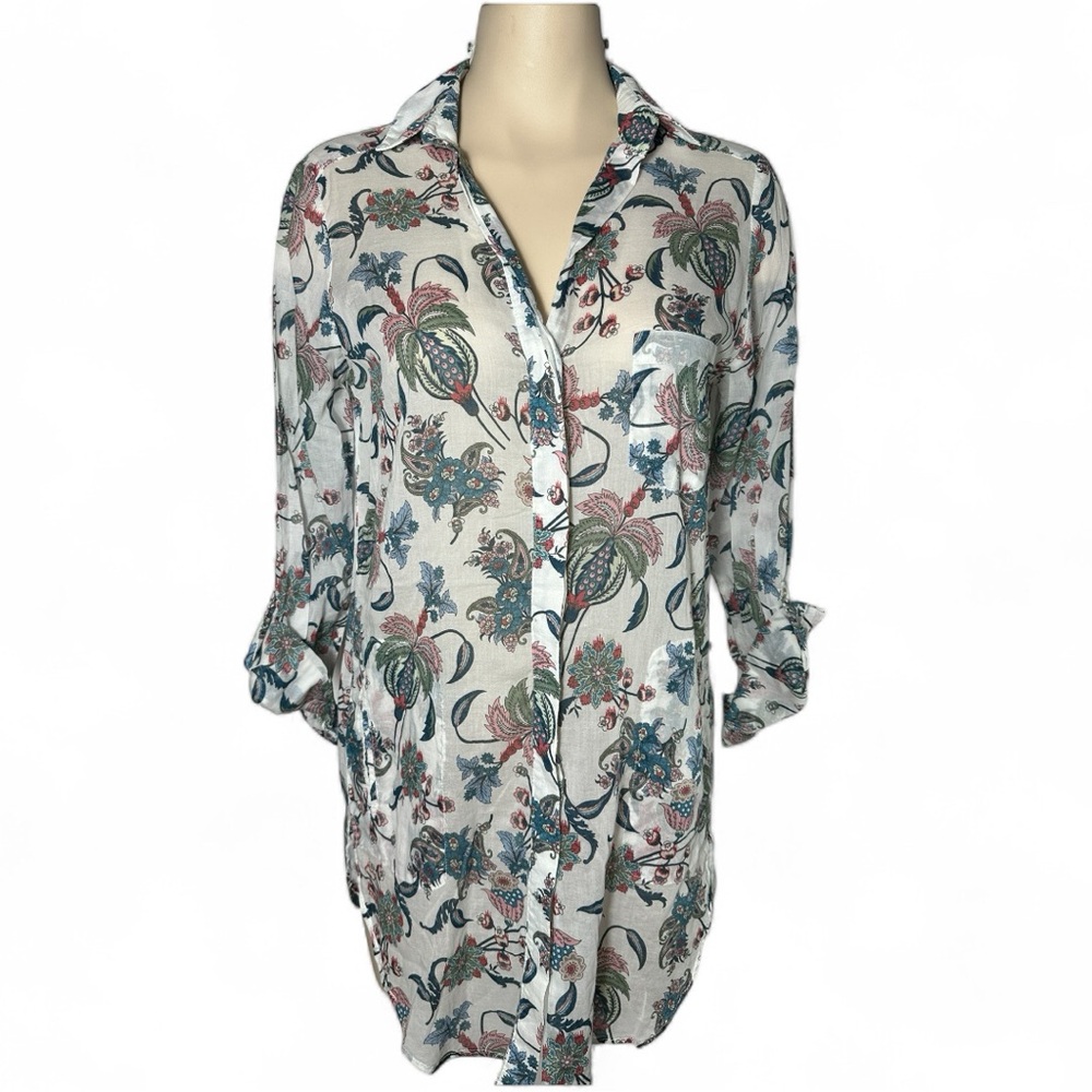 Zara Basic Multicolor Floral Top
